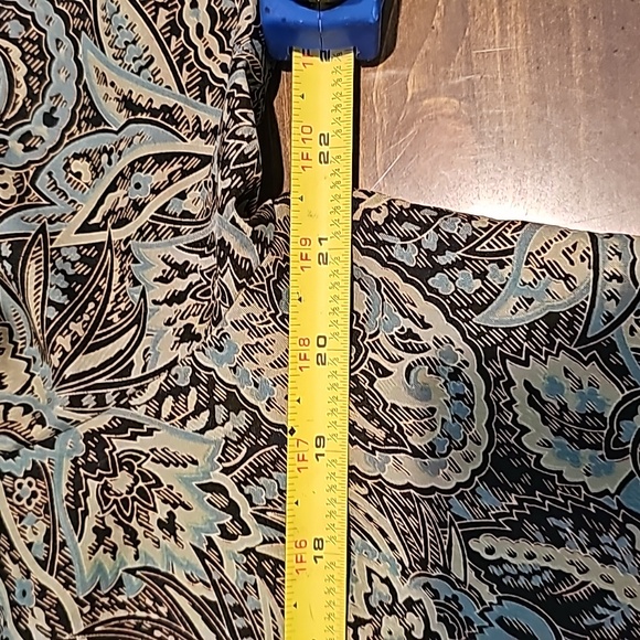 Lady Arrow Women's Wear Vintage Paisley Button Down Long Sleeve Blouse - Picture 7 of 8